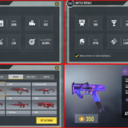 3 Mythic Gun⚡1 Legendary Gun⚡Legendary Wingsuit⚡424 Guns⚡54 Epic Character(Ghost)⚡23 Epic Vehicle⚡Global Acc Level-350(Max)⚡Full Access - Activision & Facebook 1